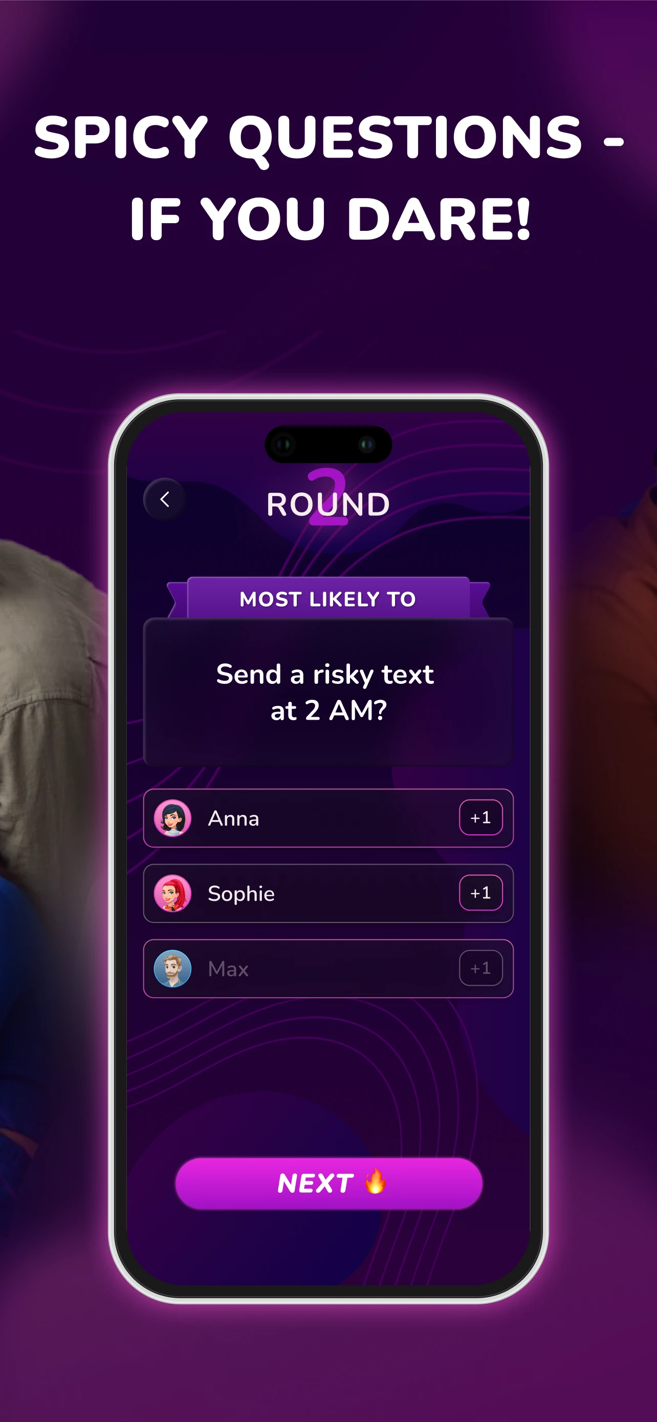 Who's Most Likely To — round screen